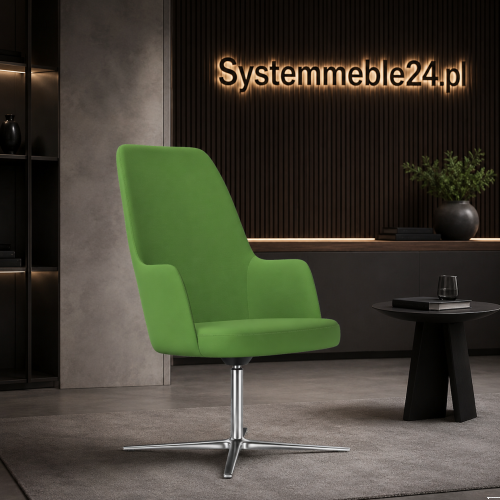 Elegancki fotel recepcyjny i konferencyjny wizualizacja Systemmeble24 Bydgoszcz