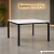 Biurko bench 120/140 z białym blatem i czarnym stelażem trójkątnym