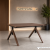 Biurko bench orzech 120/140 z ozdobnym stelażem – Systemmeble24.pl