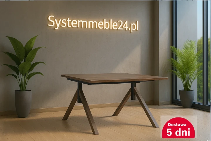 Biurko w kolorze orzech wizualizacja Systemmeble24.pl Bydgoszcz