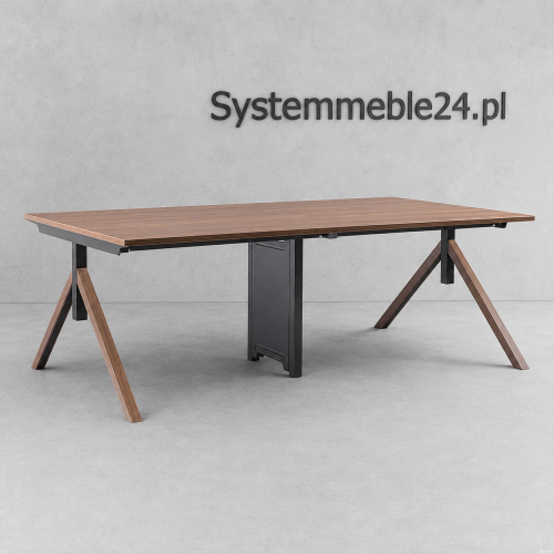 Biurko bench 4-osobowe 240/140 w kolorze orzech – Systemmeble24.pl