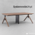 Biurko bench 4-osobowe 240/140 w kolorze orzech – Systemmeble24.pl