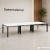 Biurko bench 6-osobowe 360/140 z białym blatem i czarnym stelażem