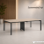 Biurko bench 4-osobowe 240/140 z czarnym stelażem i beżowym blatem – Systemmeble24.pl