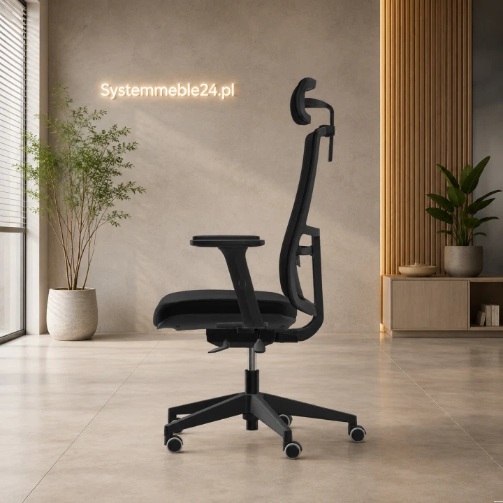 Ergonomiczny fotel TELA – profil oparcia, zagłówka i regulowanego siedziska