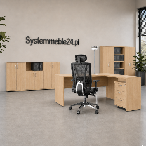 Meble gabinetowe SM OFFICE 20  – kompletny zestaw do biura dyrektora
