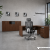 Zestaw mebli do gabinetu SM OFFICE 30 w kolorze orzech – biurko i komoda