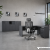 Meble gabinetowe SM OFFICE 30 w kolorze antracyt – biurko z dostawką i komodą