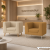 Fotele do lobby na drewnianych i metalowych nogach