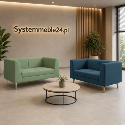 Sofa dwuosobowa soft seating do recepcji – elegancka aranżacja
