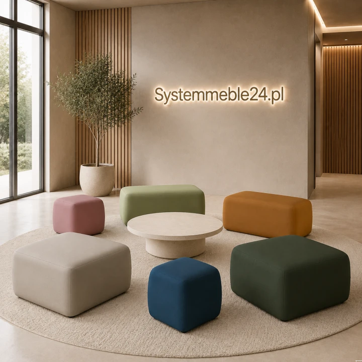 Pufy soft seating 52/52, 52/92 i 92/92 cm – różne rozmiary oraz kolory tapicerki