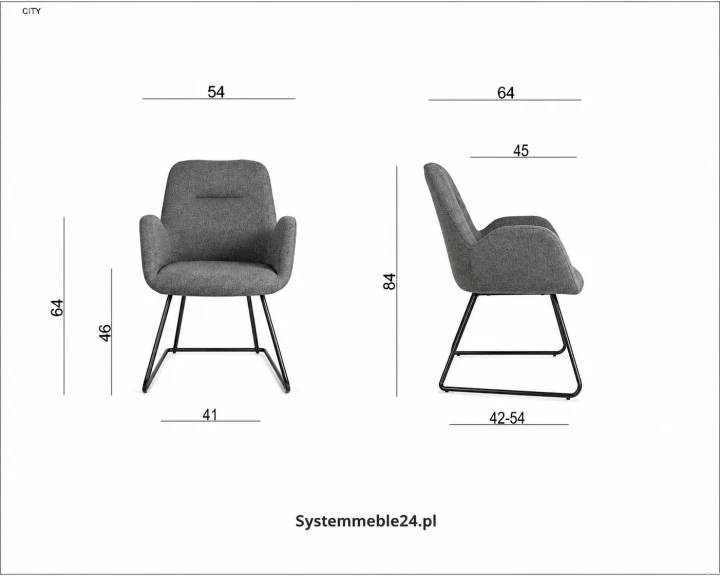 Wymiary fotela konferencyjnego CITY