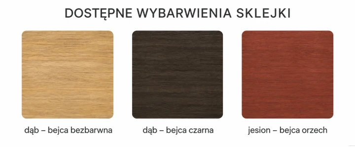 Dostępne wybarwienia sklejki krzesła konferencyjnego FORM