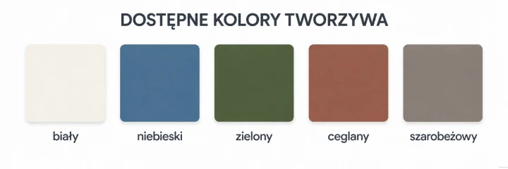 Dostępne kolory krzesła z tworzywa ALMA