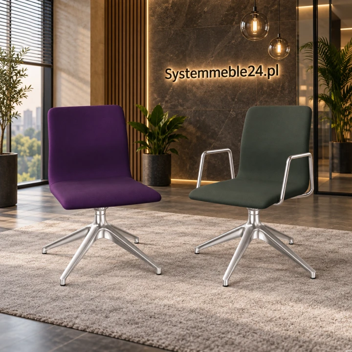 Krzesła obrotowe SM FORM 3 na podstawie z aluminium polerowanego