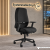 Fotel do pracy 24/7 ZOME w czarnej tkaninie – ergonomiczny fotel dyspozytorski
