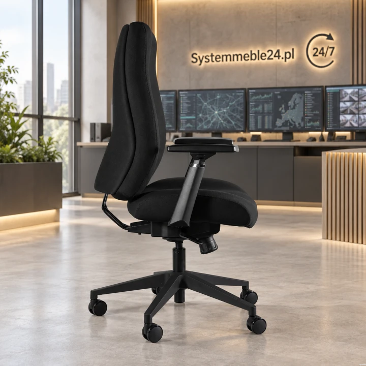 Fotel dyspozytorski ZOME 24/7 do całodobowej pracy w centrum monitoringu