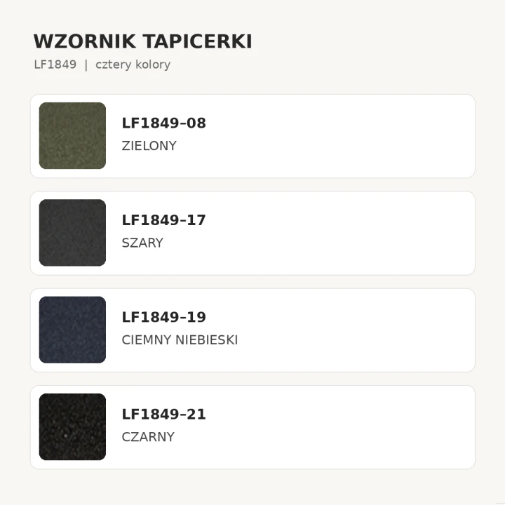 Wzornik ekoskóry krzesła LUMO