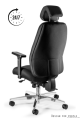 Fotel Ultima UNIQUE 24/7 – ergonomiczny fotel biurowy z regulacją, widok tył
