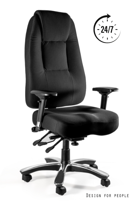 Fotel Commander UNIQUE 24/7 – ergonomiczny fotel biurowy do pracy całodobowej, widok przód
