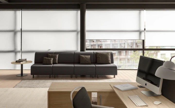 sofa biurowa aqustic 4 moduły