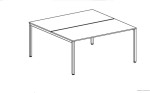 Biurko bench regulacja wysokości 8cm, różne wielkości 