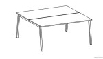 Biurko bench  stelaż typ A, różne wielkości   
