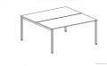 Biurko bench dwuosobowe na stelażu z nóżkami kwadratowymi – open space