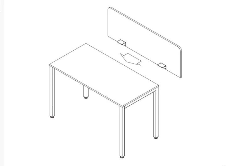 Przegroda biurkowa tapicerowana – panel akustyczny do biurek bench open space