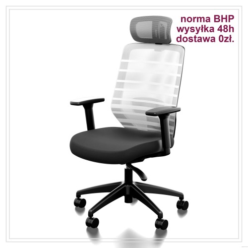 fotel biurowy z zagłówkiem