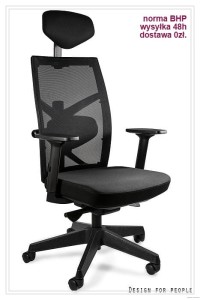 fotel ergonomiczny TUNE black /UNIQUE 