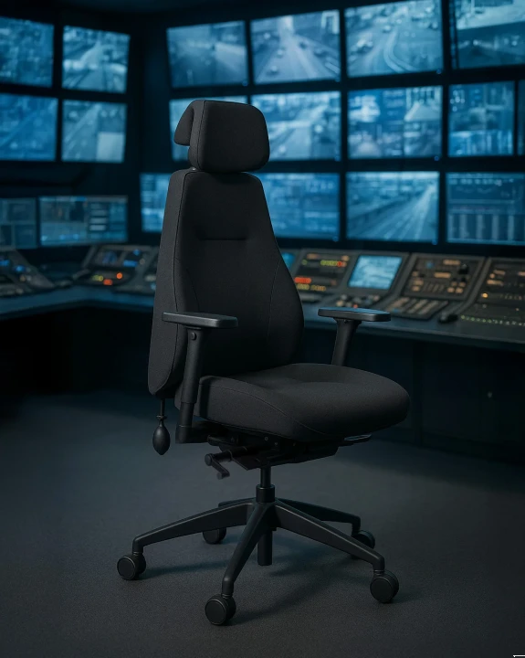 Fotel ICE UNIQUE 24/7 – ergonomiczny fotel biurowy do pracy całodobowej w centrum monitoringu
