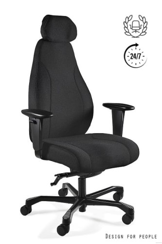 Fotel PIU UNIQUE 24/7 – ergonomiczny fotel biurowy premium do pracy całodobowej, widok przód