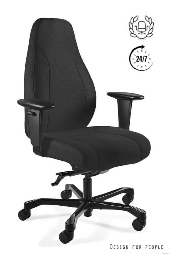 Fotel PIU M UNIQUE 24/7 – ergonomiczny fotel biurowy premium bez zagłówka, widok przód