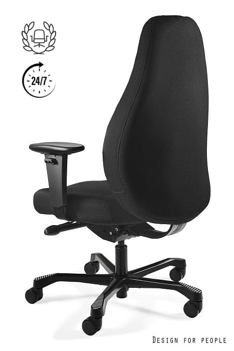 Fotel PIU M UNIQUE 24/7 – ergonomiczny fotel premium bez zagłówka, widok tył