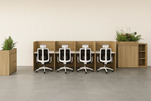 BOKSY DO CALL CENTER - ZESTAW 4 STANOWISK 410/60/135h