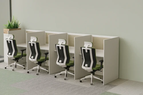 zestaw mebli do call center boksy pojedyńcze z panelami dłuższe ścianki
