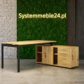 biurko z kontenerem do nowoczesnego gabinetu wizualizacja Systemmeble24 Bydgoszcz