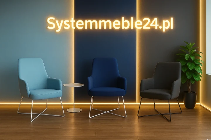 Fotele konferencyjne Luna wizualizacja niebieska od Systemmeble24.pl Bydgoszcz
