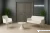 Nowoczesna sofa biurowa do recepcji w kolorze białym– dwuosobowa, metalowe nogi sklep Systemmeble24.pl Bydgoszcz
