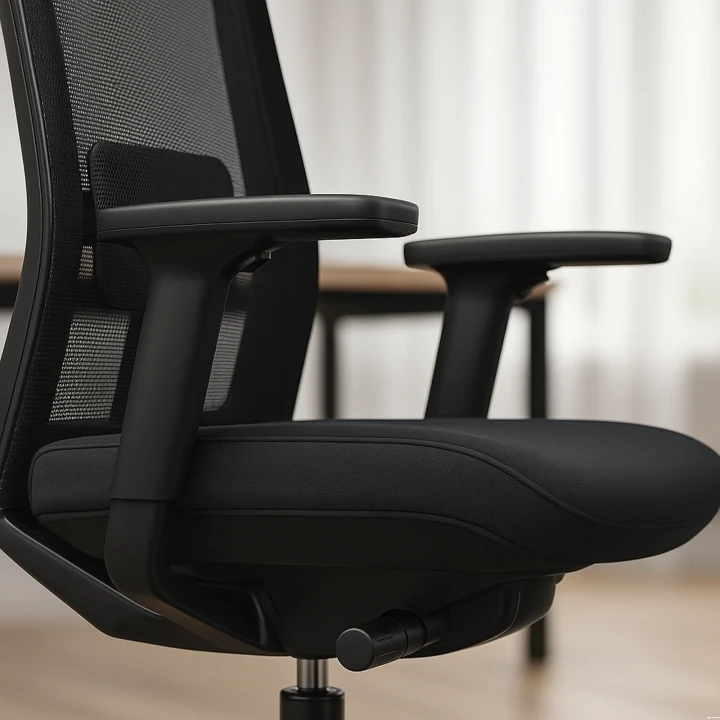 Fotel do biura SK20 w aranżacji biura – ergonomiczny fotel do pracy przy biurku Systemmeble24.pl