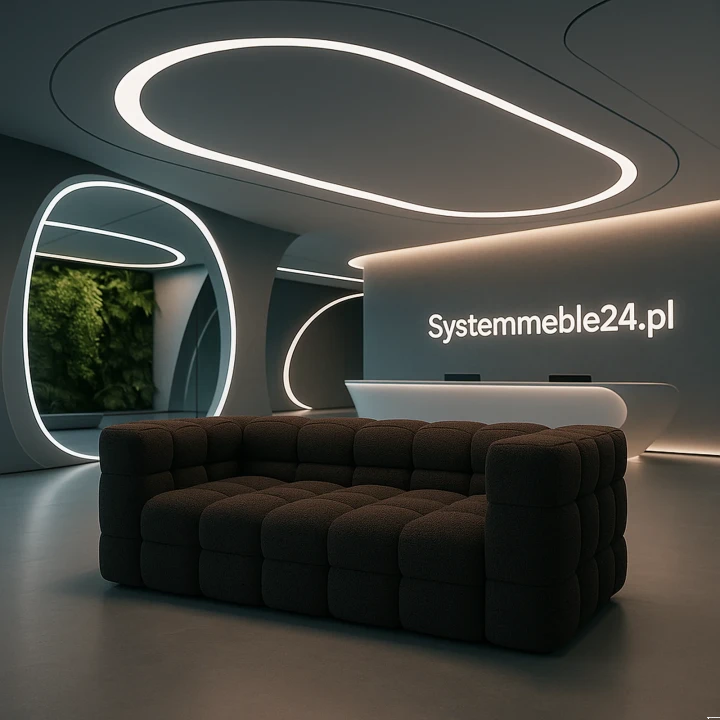 Sofa Elegance w futurystycznym lobby – trzyosobowa sofa do nowoczesnych recepcji i biur premium