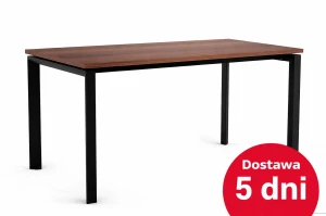 BIURKO PROSTE NA CZARNYM STELAŻU 