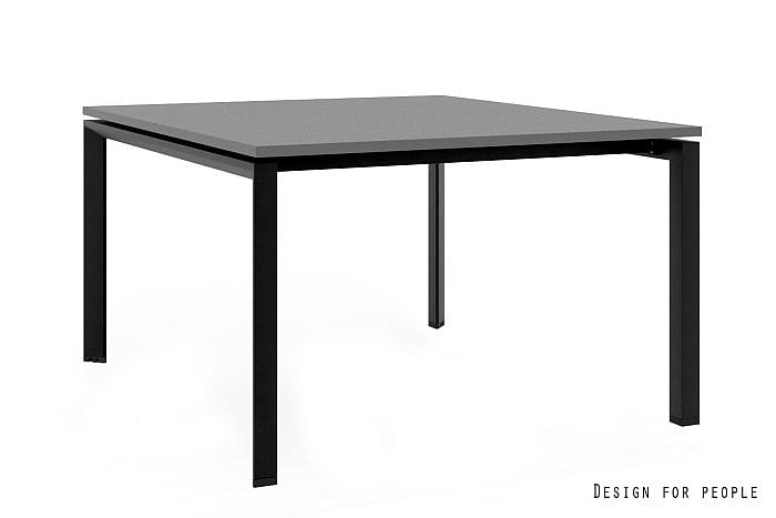 Biurko bench na czarnym stelażu – blat antracyt