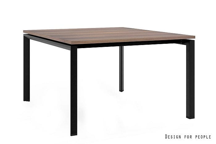 Biurko bench 120/140 na czarnym metalowym stelażu – nowoczesne stanowisko do biura