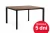 Biurko bench 120/140 cm na czarnym metalowym stelażu, nowoczesne biurko biurowe z dostawą w 5 dni