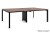 Biurko bench na czarnym metalowym stelażu z blatem orzech – solidne biurko biurowe do open space i biura