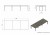 Wymiary biurka bench 6-osobowego 360x140 – rysunek techniczny, układ stanowisk