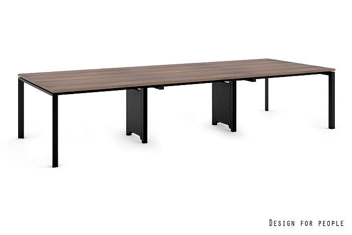Nowoczesne biurko bench 360/140 z czarnym stelażem metalowym