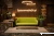 Jasnozielona sofa biurowa dwuosobowa w lobby hotelowym – nowoczesna sofa do recepcji i poczekalni Systemmeble24.pl
